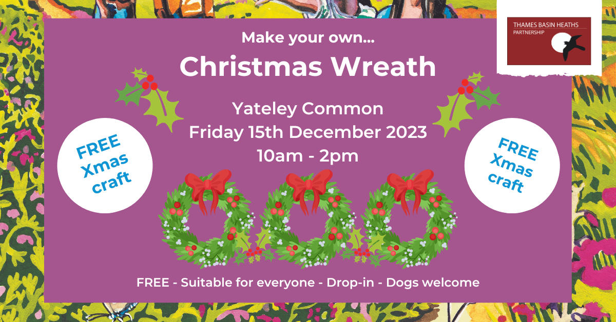 Pretty poster advertising the wreath making event